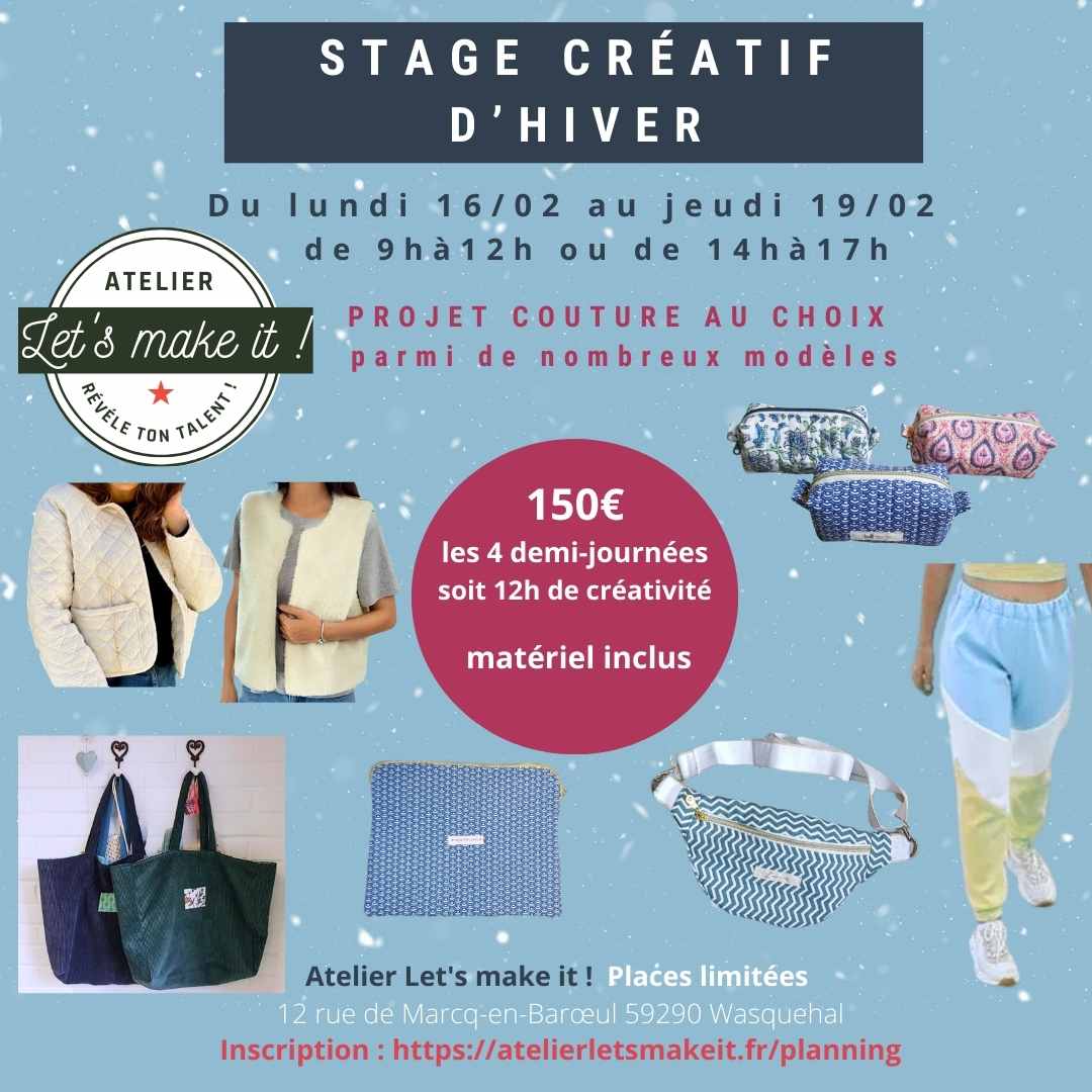 image illustrant les réalisations du stage créatif : sac cabs, aimants en macramé, couronne de fleurs séchées