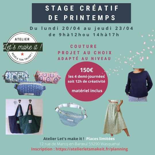 image illustrant les réalisations du stage créatif : sac cabs, aimants en macramé, couronne de fleurs séchées